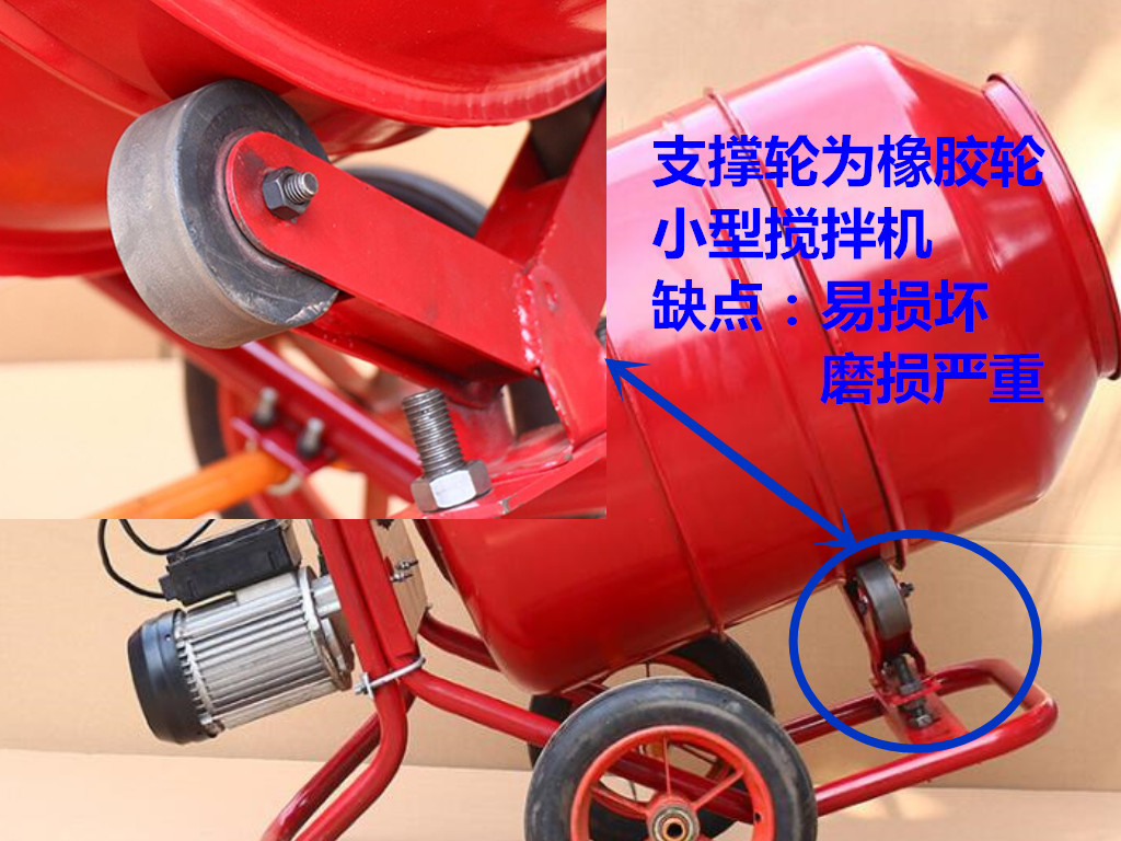 橡胶轮不合格小型搅拌机支撑轮